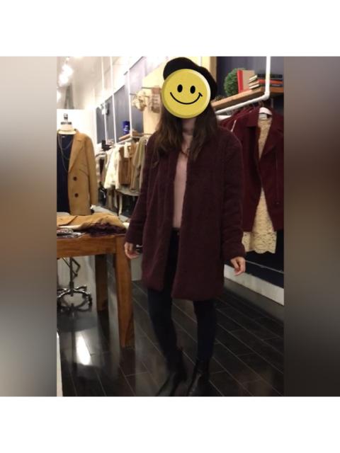 Other Designers BB Dakota Faux Fur Coat in burgundy