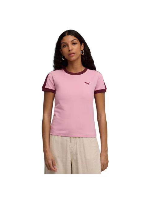 PUMA PUMA Women's T7 Slim Tee -Pink