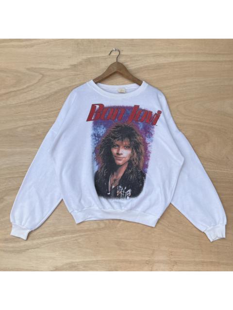 Other Designers Vintage - VINTAGE 80’s SWEATSHIRT BON JOVI “SLIPPERY WHEN WET”