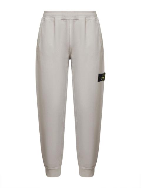 Stone Island Grey brushed organic cotton fleece joggers