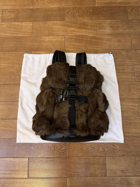 Givenchy Givenchy rabbit fur and cowhide leather backpack