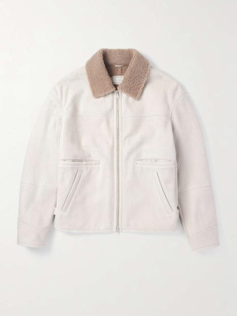 Slim-Fit Ribbed Shearling Jacket
