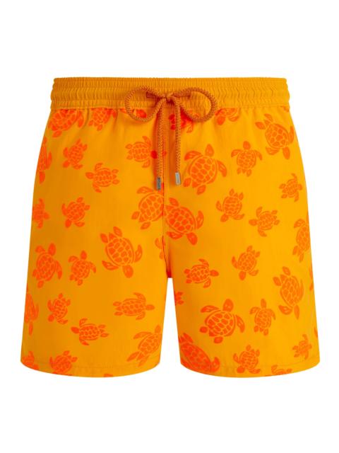 Vilebrequin Vilebrequin Men Swim Shorts Flocked Rondes Des Tortues in Mango at Nordstrom