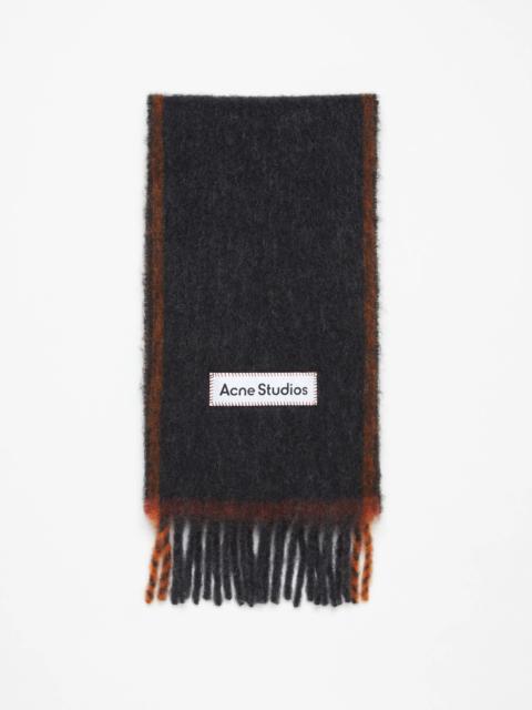 Acne Studios Wool mohair scarf - Narrow - Black