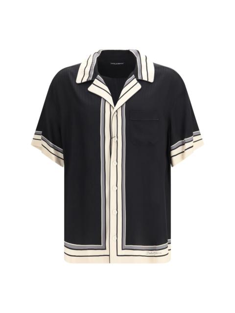 Dolce & Gabbana Dolce & Gabbana Hawaii Shirt With Logo And Striped Print