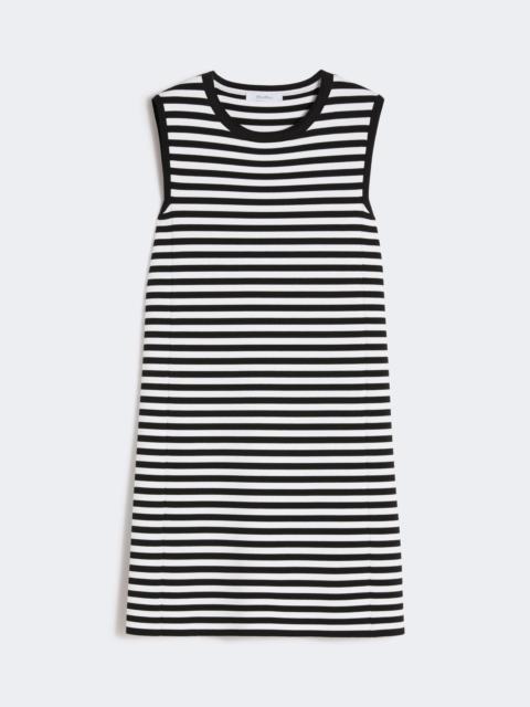 Max Mara Sleeveless dress in viscose crêpe yarn - BLACK