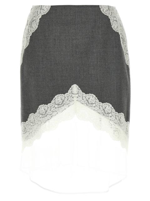 Jil Sander Jil Sander Women Organza Lace Wool Skirt