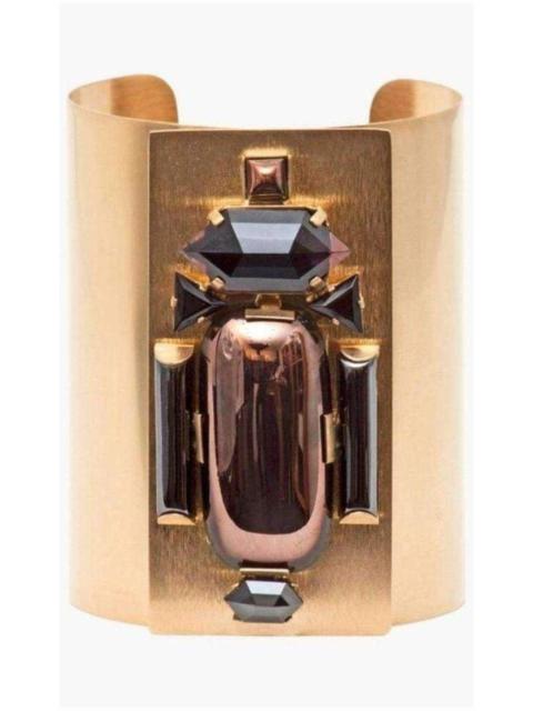 Other Designers Gold Maxi Beetle Cuff Bracelet