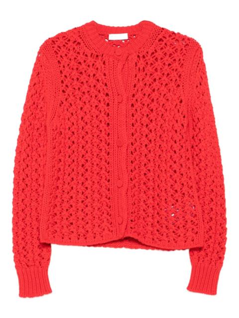 Jil Sander open-knit buttoned-up cardigan