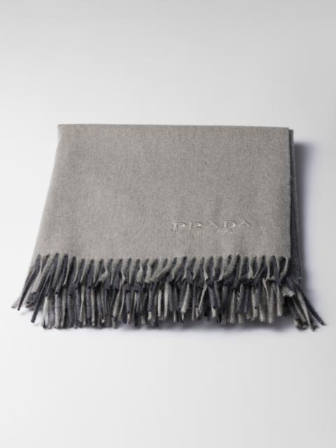 Prada Two-tone cashmere and wool throw