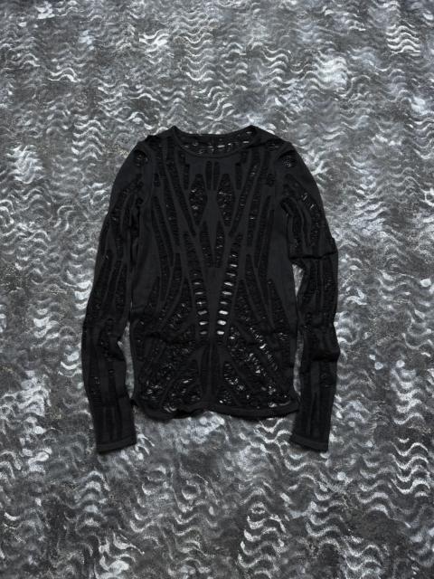 Other Designers Le Grande Bleu (L.G.B.) - Y2K LGB IfSixWasNine Style Distressed Stretched Long Sleeve