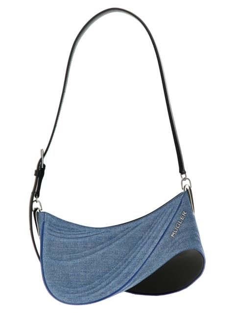 MUGLER Mugler Women 'Medium Denim Spiral Curve 01' Shoulder Bag