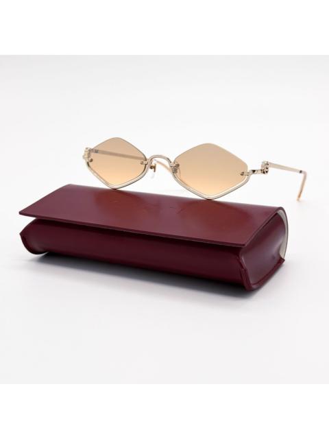 GUCCI NEW GUCCI SUNGLASSES GOLD WOMEN GEOMETRIC EYEWEAR GUCCI GG16