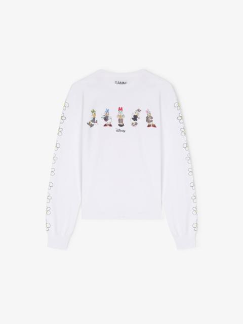 GANNI GANNI X DISNEY DAISY DUCK WHITE LONG SLEEVE