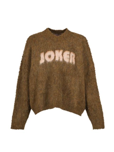 Martine Rose BRUSHED MOHAIR V-NECK JUMPER / BRW