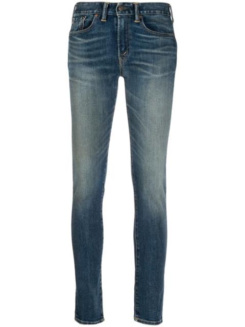 RRL by Ralph Lauren stonewashed mid-rise skinny jeans