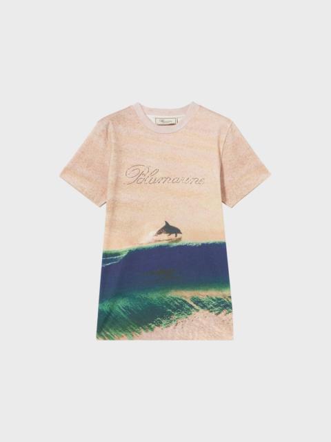 Blumarine PRINTED JERSEY T-SHIRT WITH EMBROIDERY
