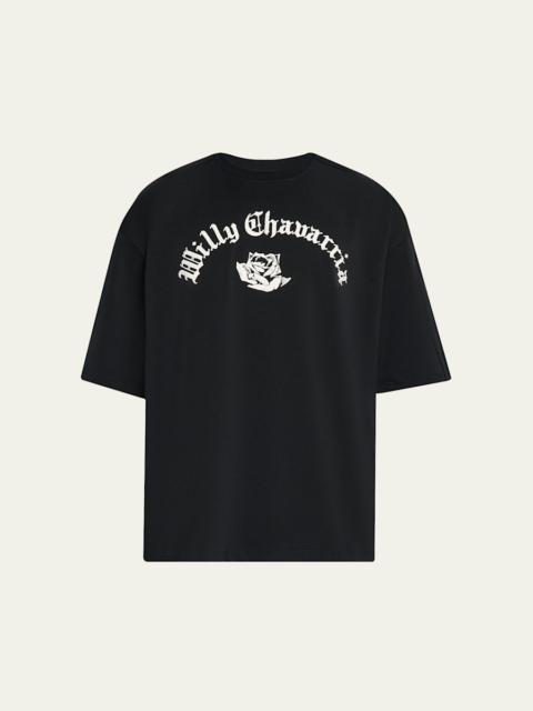 adidas x Willy Chavarria Men's Jersey Logo Signature T-Shirt