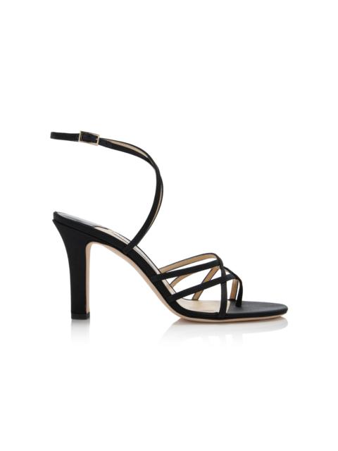 JIMMY CHOO 1997 Satin Sandals black