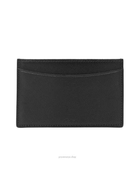 Card Holder Wallet - Black Chevre Leather