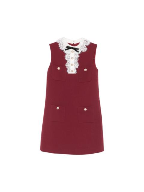 self-portrait Lace collar mini dress