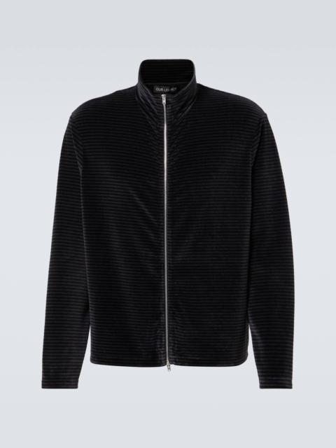 Our Legacy Shrunken striped cotton-blend track jacket
