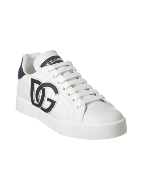 Dolce & Gabbana Dolce & Gabbana Portofino DG Logo Leather Sneaker