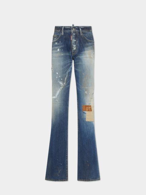 DSQUARED2 MEDIUM PRESSED SAND SCARED WASH THE AMERICAN JEAN