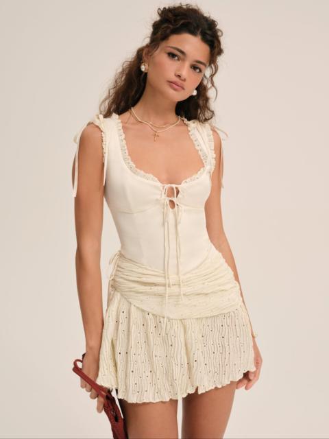 For Love & Lemons Erika Asymmetrical Mini Dress