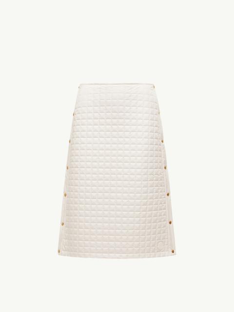 Moncler Square-Quilted Padded Midi Skirt