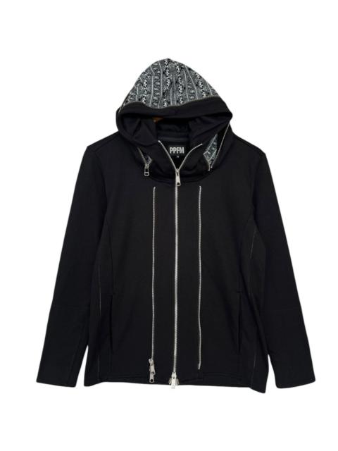 Archival Clothing - PPFM Multizipper Gothic Seditionary Bones Skull Hoodie
