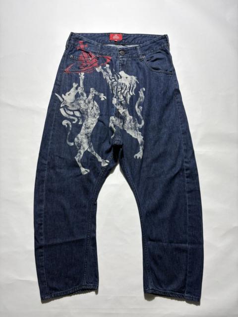 Vivienne Westwood VIVIENNE WESTWOOD SAROUEL ORB LION DENIM JEANS