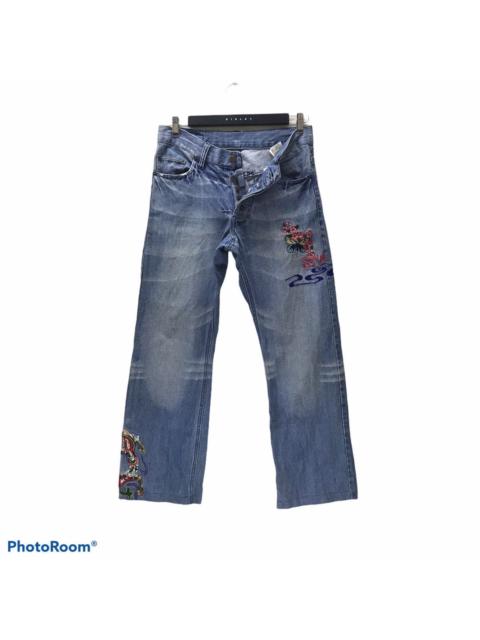 Other Designers Dragonfly × Japanese Brand - Japanese Brand Denim Embroidery Dragon Flared