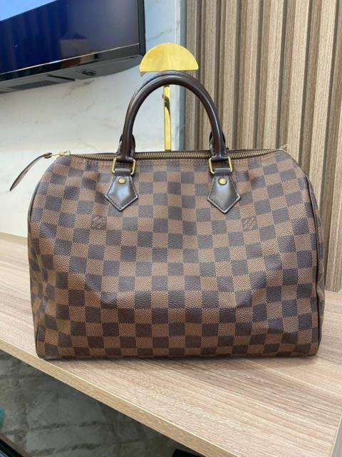 Louis Vuitton Authentic Louis Vuitton Damier Ebene Canvas Speedy 35 Bag