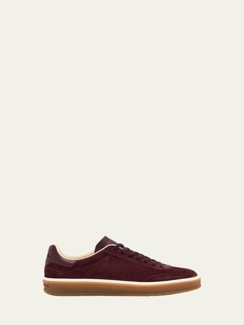 Loro Piana Men's Tennis Walk Suede Low-Top Sneakers