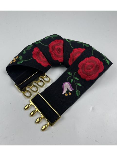 Other Designers custom made embroidery stretchable belt tc15