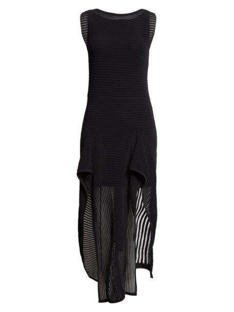 Alaïa Alaïa Ladder Stitch Dress in Noir Alaia at Nordstrom