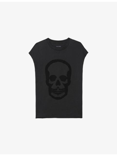 Zadig & Voltaire Cloe Skull-Motif Cotton-Jersey Tank Top