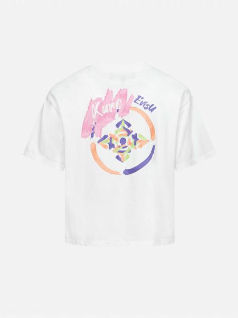 EVISU Brush Art Kamon Ruched Fashion Fit T-Shirt