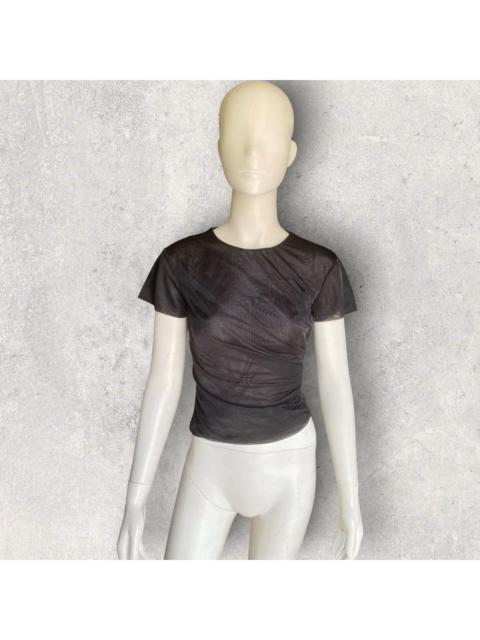 Helmut Lang Archive 1992 Twisted Gathered Layer Sheer Top