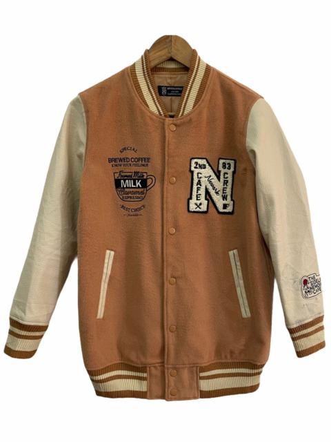 Other Designers 🔥VINTAGE CAFE RACER BREWED COFFEE PATCHWORK VARSITY JACKET
