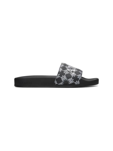 AMIRI Black MA Quad Canvas Pool Slides