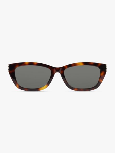SAINT LAURENT SL M153 RECTANGULAR MONOGRAMME SUNGLASSES | HAVANA BROWN