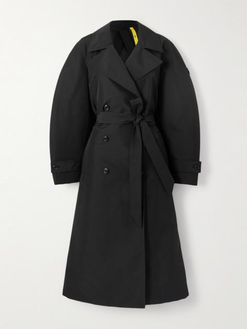 Moncler + Edward Enninful Zake Belted Double-breasted Shell Trench Coat