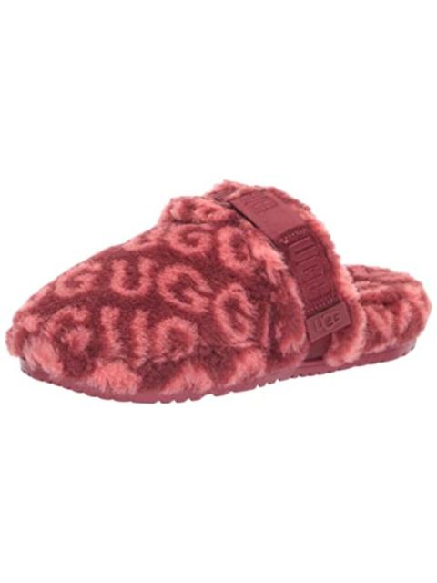 UGG UGG Fluff It Pop Slippers, Black / White