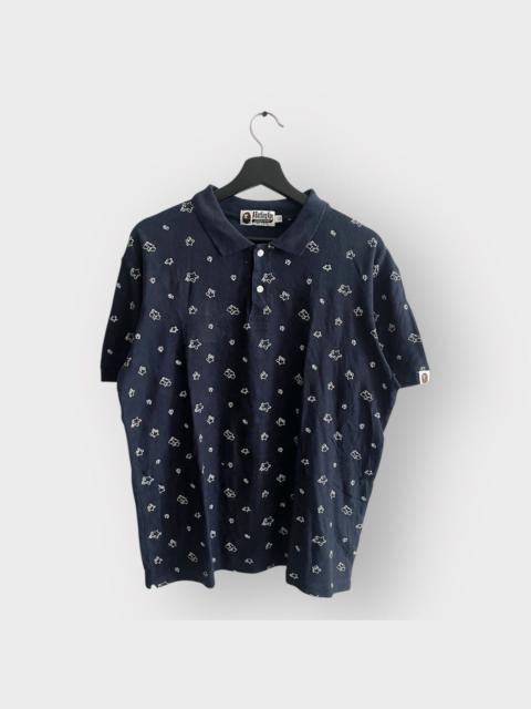 STEAL! 2000s Bape 3D Stars Polo Shirt (L)