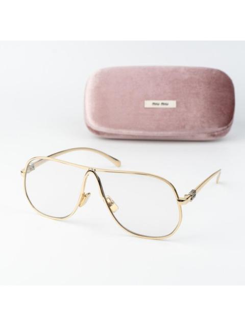 Miu Miu Miu Miu Women Eyeglasses Gold Blue Light Block Pilot MUA56S 5AK08N NEW AUTHENTIC