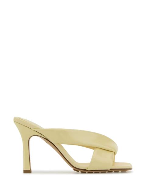 Bottega Veneta Bottega Veneta Women Pastel Yellow Leather Riva Mules