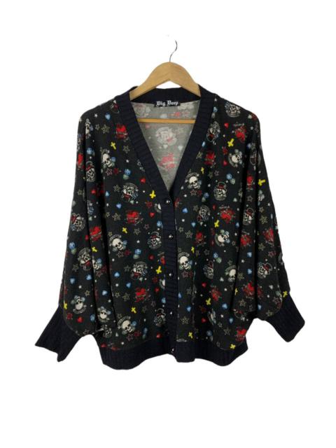 Other Designers Japanese Brand - Vintage Skullpile Goth Wing Cardigan Sweater Velour