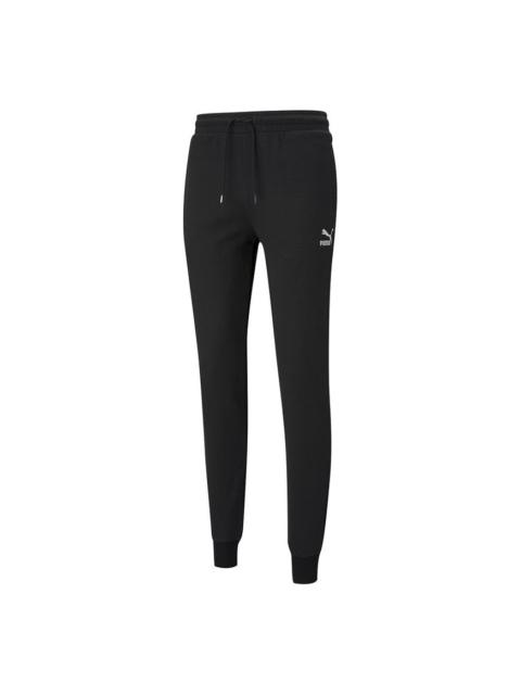 PUMA PUMA Classics Athleisure Casual Sports Breathable Lacing Long Pants Black 531375-01